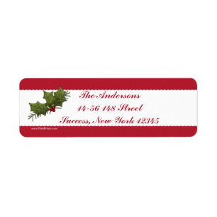 Festive Season  Return Address Labels