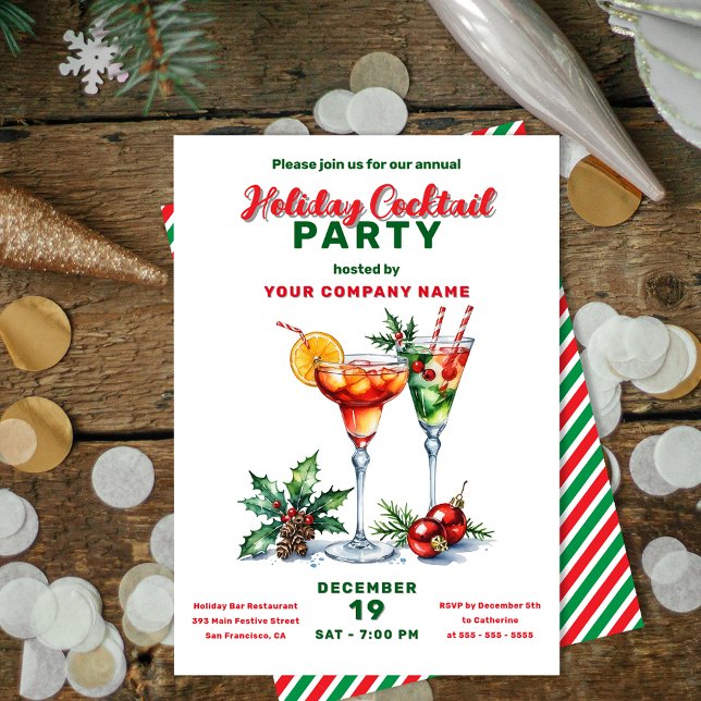 Festive Season Spirits: A Holiday Cocktail Party Invitation (Creator Uploaded)