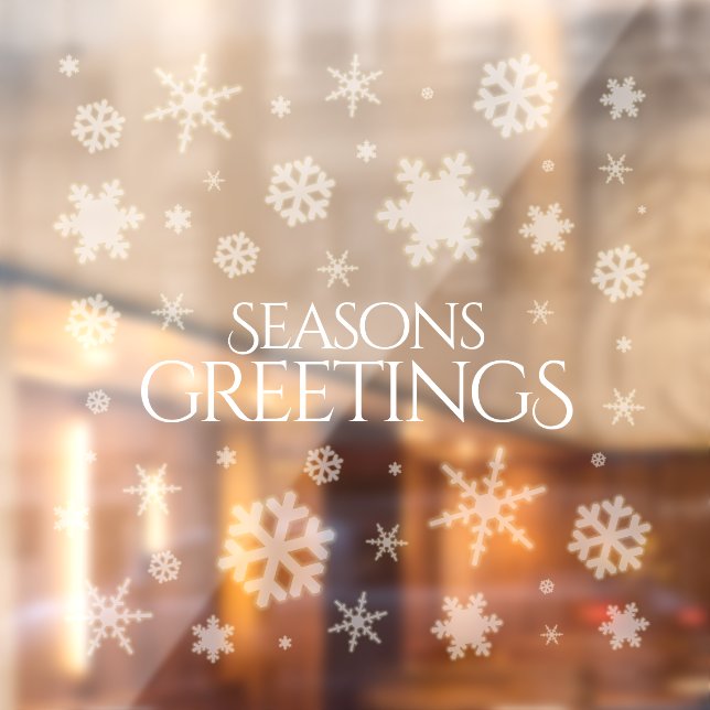 Festive Seasons Greetings Glowing Snowflakes (Sheet 2)