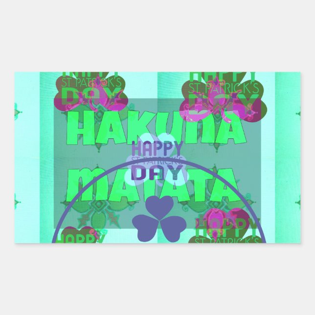 Festive Shamrock Captivating St. Patrick's Floral  Rectangular Sticker (Front)