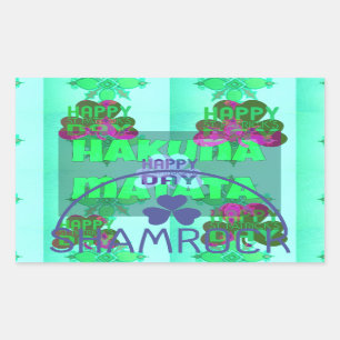 Festive Shamrock Captivating St. Patrick's Floral  Rectangular Sticker