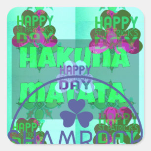 Festive Shamrock Captivating St. Patrick's Floral  Square Sticker