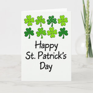 Festive Shamrocks Happy Day Card
