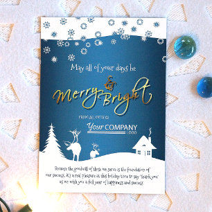 Festive Simple Business Logo Teal Blue Snowflakes Invitation