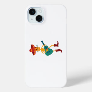 Festive Skeleton Guitar Player iPhone 15 Mini Case