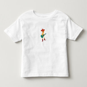 Festive Skeleton Guitar Player Toddler T-Shirt