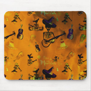 Festive Skeleton Mariachi – Día de los Muertos (2) Mouse Pad