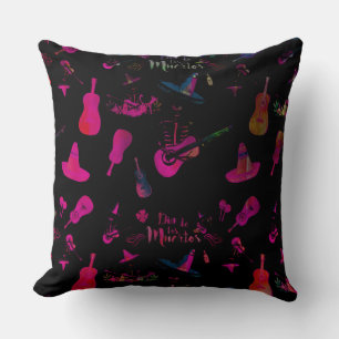 Festive Skeleton Mariachi – Día de los Muertos Cushion