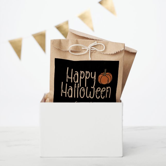 Festive Skull Halloween personalised Favour Bag (Party)