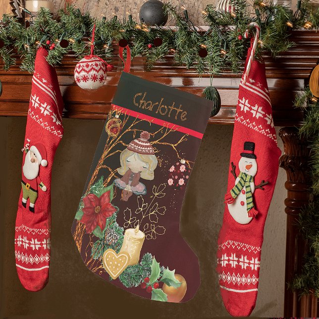 Festive Small Christmas Stocking (Festive small stocking)
