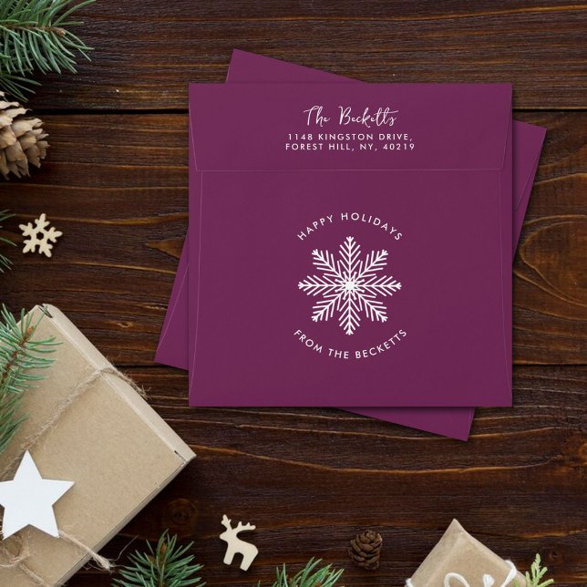 Festive Snowflake Christmas Holiday Envelope (Creator Uploaded)