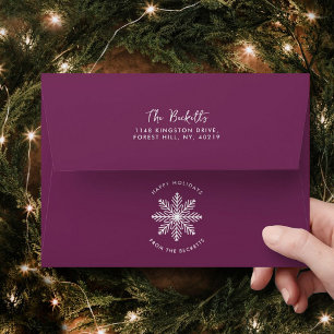 Festive Snowflake Christmas Holiday Envelope