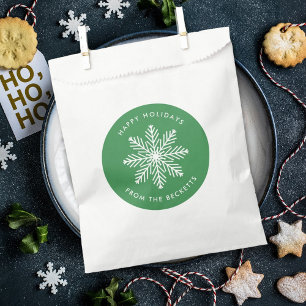 Festive Snowflake Christmas Holiday Favour Bag