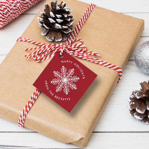 Festive Snowflake Christmas Holiday Favour Tags