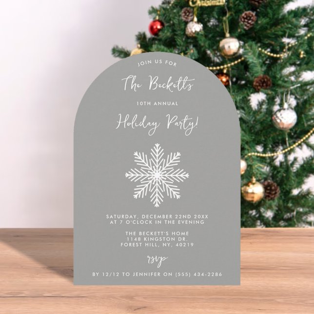 Festive Snowflake Christmas Holiday Party Invitation (Creator Uploaded)