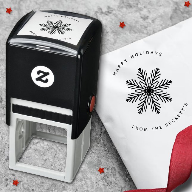 Festive Snowflake Christmas Holiday Self-inking Stamp (Creator Uploaded)