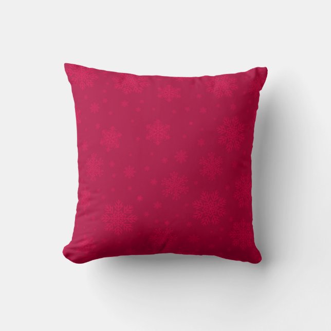 Festive Snowflake Christmas Print | Winter Wonder Cushion (Front)