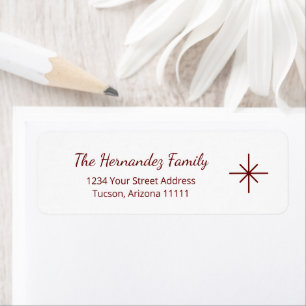Festive Snowflake Holiday Return Address Label