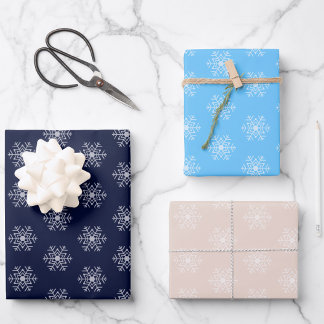 Festive Snowflakes pattern Wrapping Paper Sheet