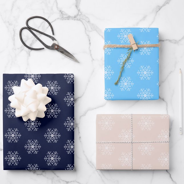 Festive Snowflakes pattern  Wrapping Paper Sheet (Creator Uploaded)