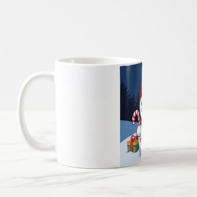 Festive Snowman  Christmas  Coffee Mug (Left)