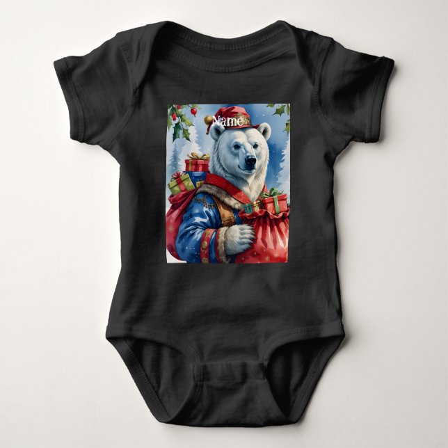 Festive Snowman Family Christmas Collection Baby Bodysuit (Front)