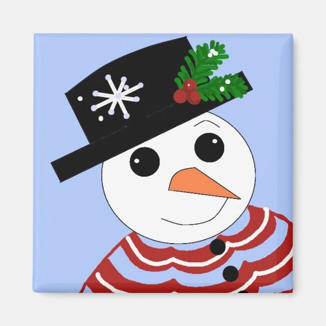 Festive Snowman Magnet (Front)