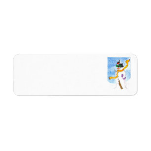 Festive 'Snowman' Return Address Labels