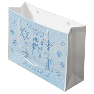 Festive Sparkle HANUKKAH Large Gift Bag