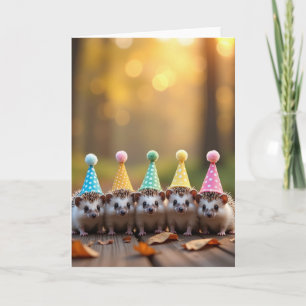Festive Spiny Friends Birthday Card