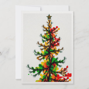 Festive Splash Christmas Tree Holiday Card