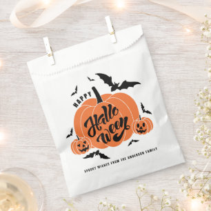 Festive Spooky Pumpkins Halloween Party Favour Bag