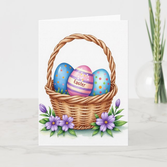 Festive Spring Basket Card (Front)