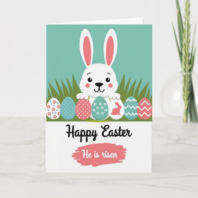 Festive Spring Creature Easter Card (Front)