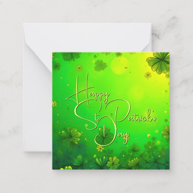 Festive St. Patrick’s Day Greetings Card (Front)