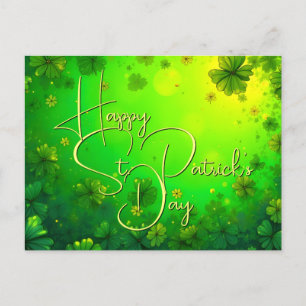 Festive St. Patrick’s Day Greetings Holiday Postcard