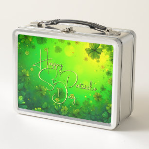 Festive St. Patrick’s Day Greetings Metal Lunch Box