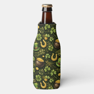 Festive St. Patrick’s Day Pattern Bottle Cooler