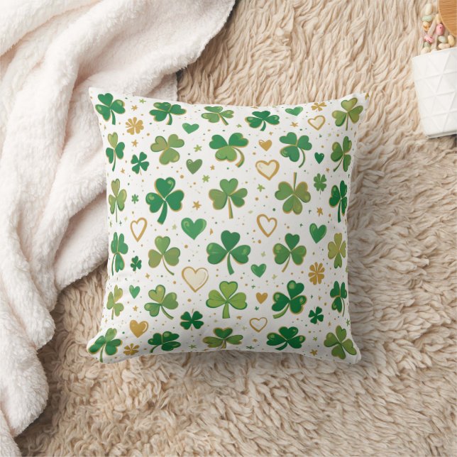 Festive St. Patrick's Pattern Cushion (Blanket)