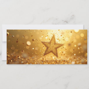 Festive star and golden sequins