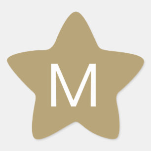 Festive Star Initial Sticker