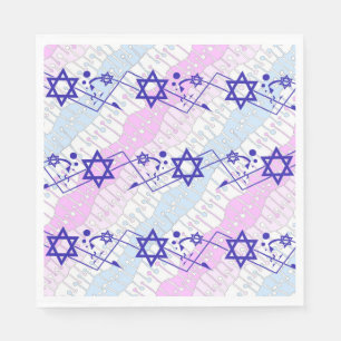 Festive Star of David Ribbon Napkin