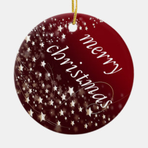 Festive Stars Ceramic Tree Decoration