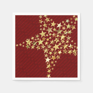 FESTIVE STARS Holiday Blessings Party Paper Napkin