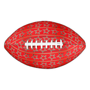 Festive stars red football