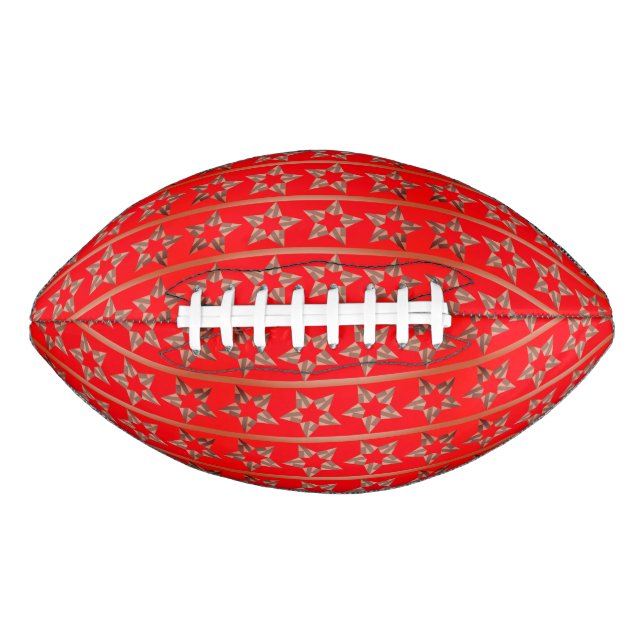 Festive stars red football (Front)
