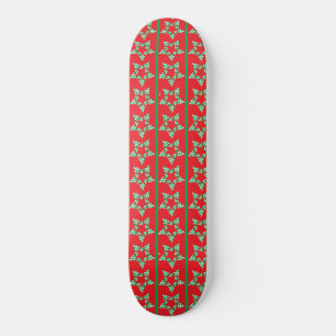 festive stars red Skateboard