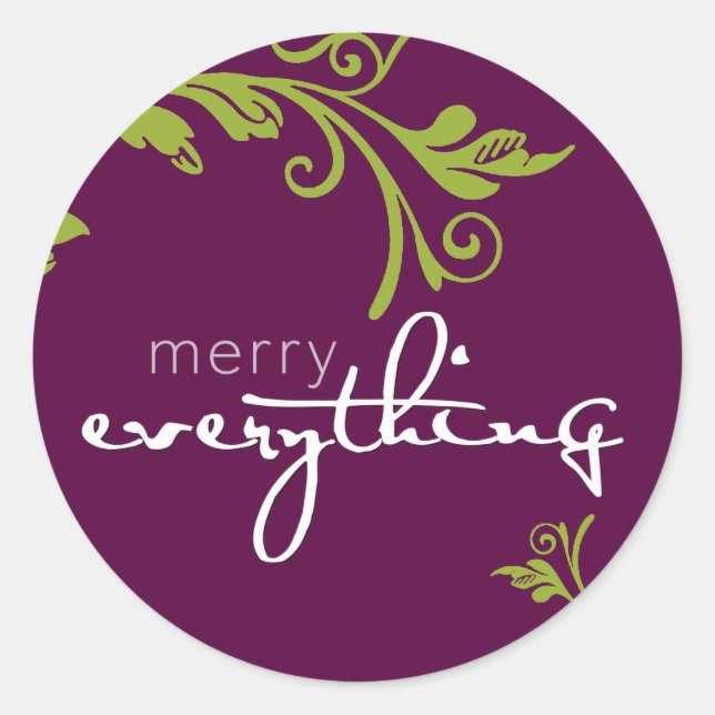 FESTIVE STICKER SEAL :: bold vine 3A (Front)