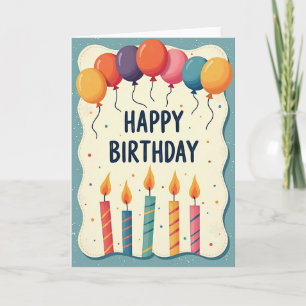Festive Stitched Birthday Card