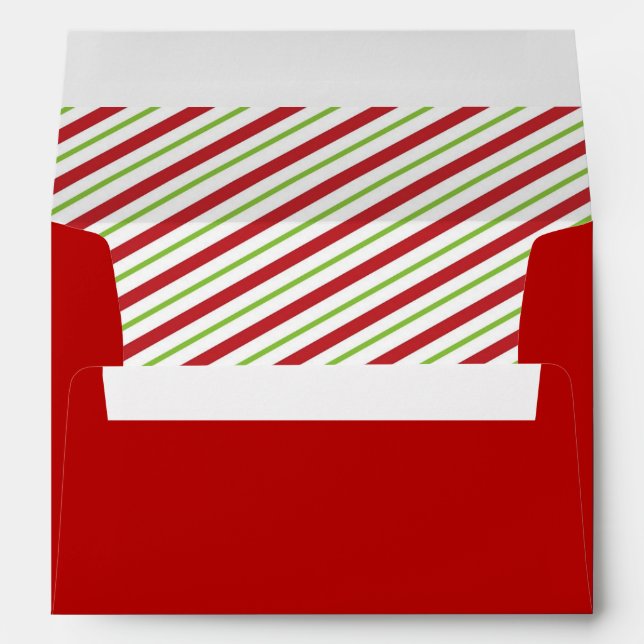 Festive Striped Envelope (Back (Bottom))